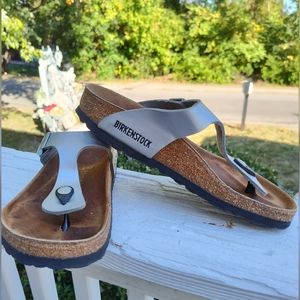 Birkenstock Gizeh Silver Asst cs Size 37
